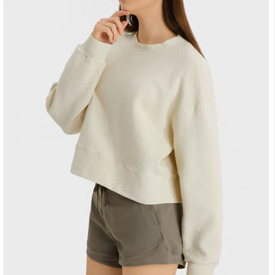 ODM Breathable Soft Loose Yoga Sweatshirt Sports Hoodies Women Stair Cloth Pullover Sweater