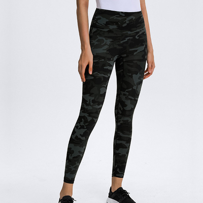 High Waisted Non See Through Camo Yoga Leggings pants Breathable Size S - 2XL