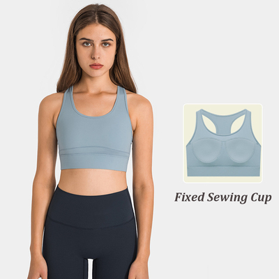 Gathered Gils Sports Bra High Impact Large Bust Padded Fitness Workout