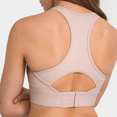 Gathered Gils Sports Bra High Impact Large Bust Padded Fitness Workout