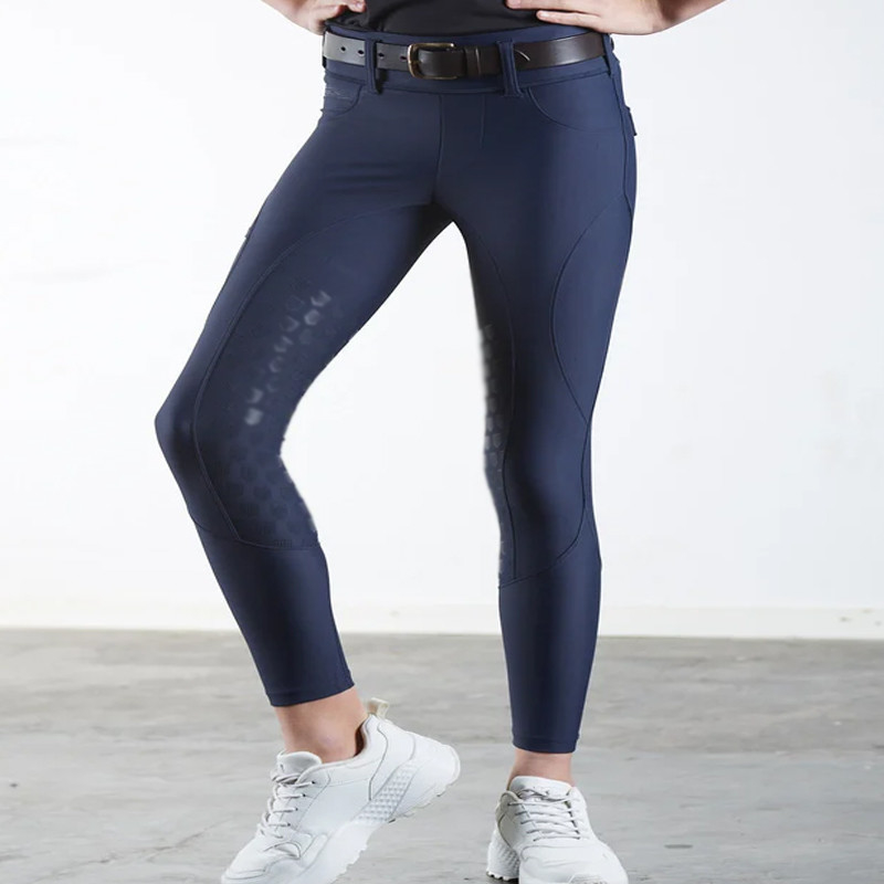 High Quality Kids Horse Riding Leggiings Boys Equestrian Pants Knee Silicone Breeches
