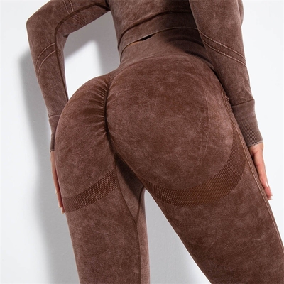 jakość Sprane legginsy gimnastyczne Scrunch Butt Bezszwowe spodnie gimnastyczne Big Booty Workout fabryka